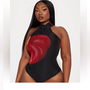 NWT FASHION NOVA FULL BLOOM BACKLESS BODYSUIT 2X